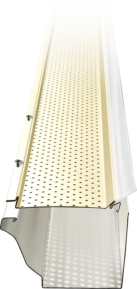 Gutter Clean System gutter guard on an existing eavestrough