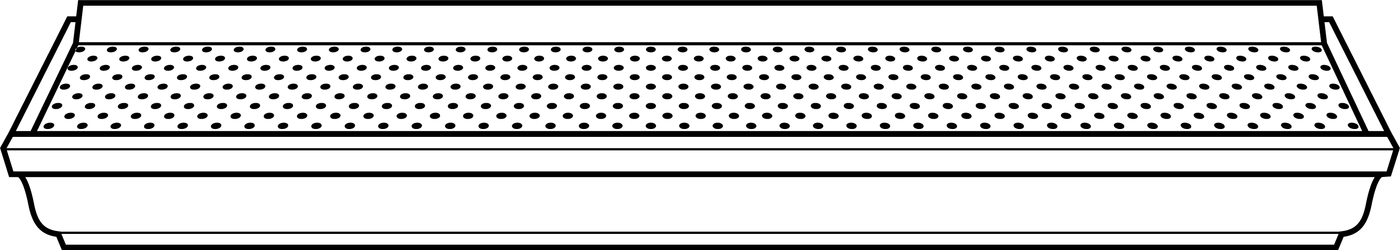 Technical drawing of the T-Rex continuous hanger on an eavestrough